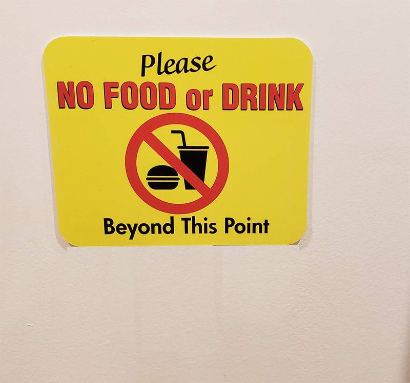Pro Image NO FOOD or DRINK Beyond this Point Sign â€“ PVC 11â€ x 9â€ - Image 2